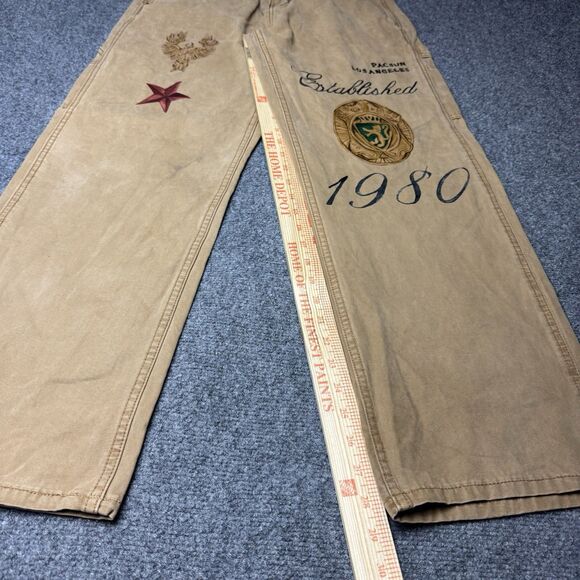 PacSun Baggy Khaki Carpenter Brown Pants 30x30 1980 - Picture 8 of 9